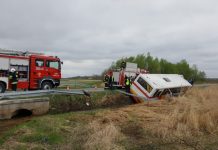 Wypadek autobusu w Chmielowie