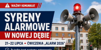 Syreny alarmowe w Nowej Dębie. To ćwiczenia „Alarm 2026” N
