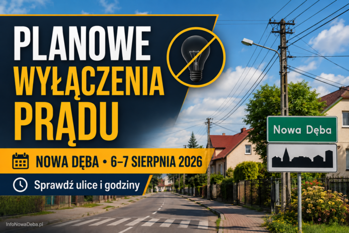 Planowe wylaczenie pradu sierpien 2026 Nowa Deba