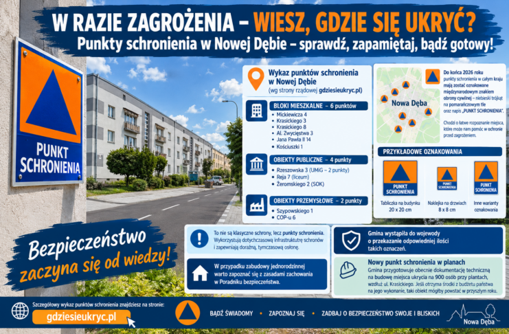 PUNKTY SCHRONIENIA ZOSTANĄ OZNACZONE