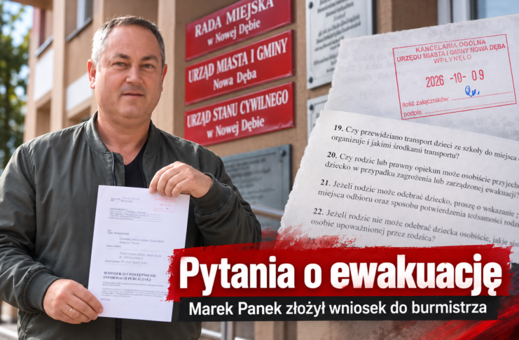 Plan ewakuacji Nowej Dęby pod lupą. Przedstawiciel partii Brauna chce konkretów